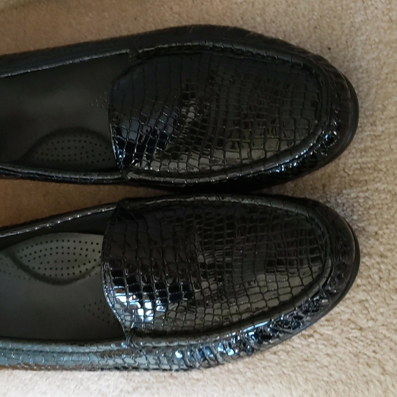 SAS Tripad Patent Leather Crocodile Moccasin Loafer 11.5 Black - Picture 14 of 16